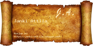 Janki Attila névjegykártya